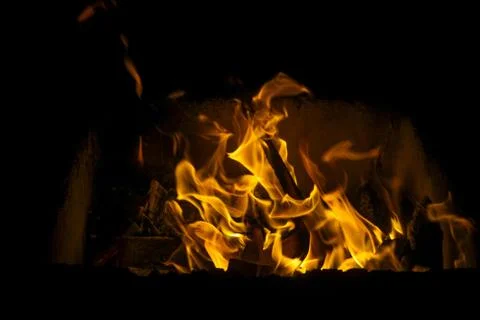 Image of red-hot flame of fire Stock Photos