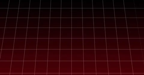 Image of red lines with statistics and financial data processing over grid Stock Illustration