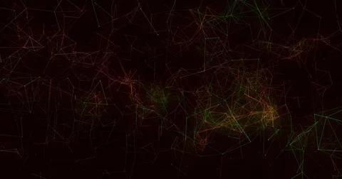 Image of red shapes on black background Stock Illustration