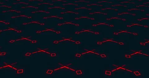 Image of red shapes on black background 스톡 일러스트