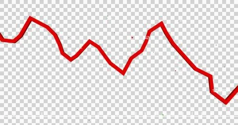 Image of a red statistic arrow over a grey grid with numbers increasing on it Ilustración de archivo