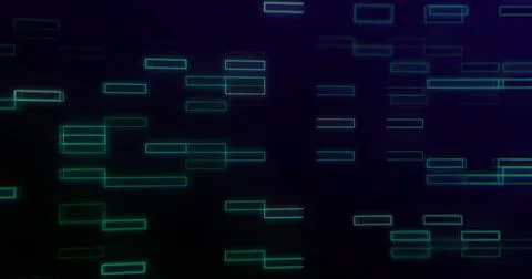 Image of repeatable rectangles moving on black background Stock Illustration