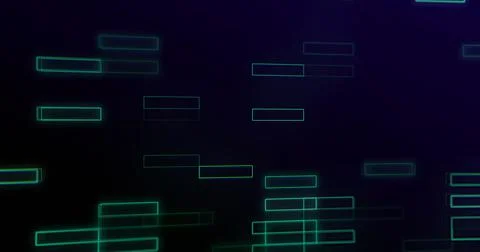 Image of repeatable rectangles moving on black background Stock Illustration