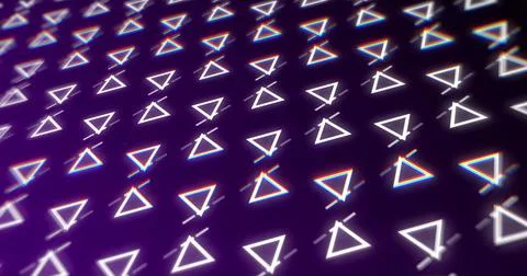 Image of repeatable shapes moving on violet background Stock Illustration