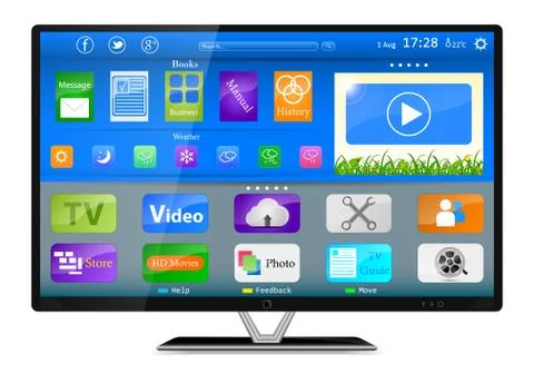 This image represents a Smart TV. / Smart TV Free Stock Illustration
