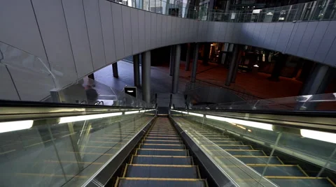 Image that is riding on the escalator Stock Footage 66654366