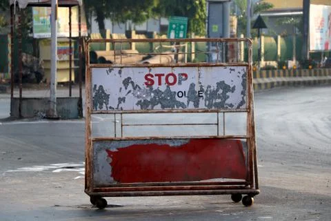 Image of road barrier Stock Photos