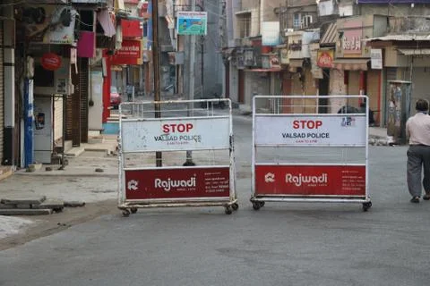 Image of road barrier Stock Photos