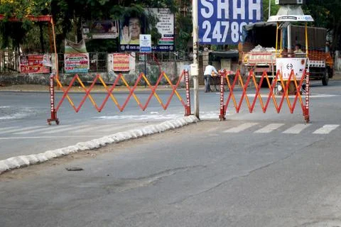 Image of road barrier Stock Photos