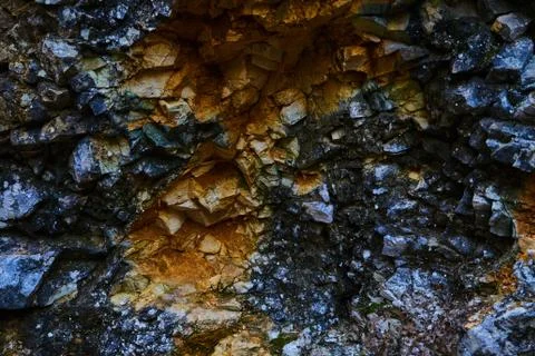 Image of a rocky wall. Stock Photos