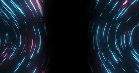 Image of rotating fast lights on black background Stock Illustration