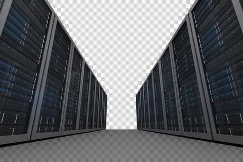 Image of rows of computer servers Stock Photos