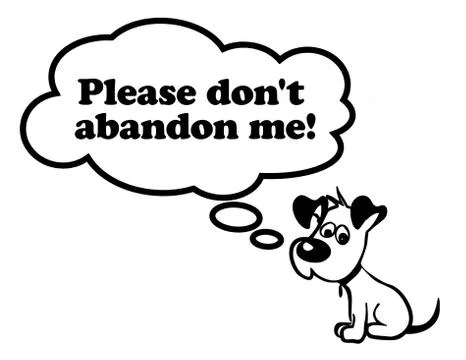 Image of a sad dog Stock Illustration