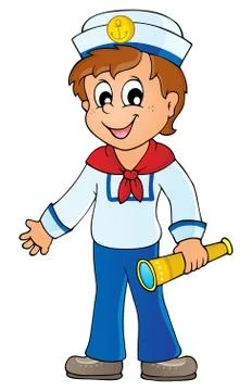 Image with sailor theme - illustration. Stock Illustration