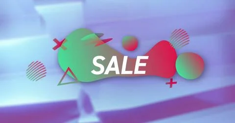 Image of sale text over pattern background Stock Photos