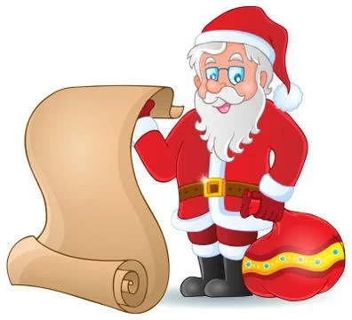 Image with santa claus theme - illustration. Stock Illustration