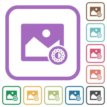 Image saturation simple icons 스톡 일러스트