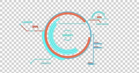 Image of scientific data processing over transparent background Stock Illustration