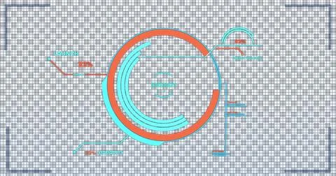 Image of scientific data processing over transparent background Ilustração Stock