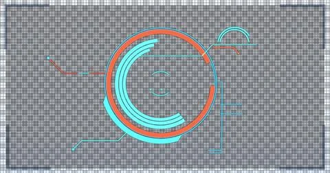 Image of scientific data processing over transparent background Ilustração Stock