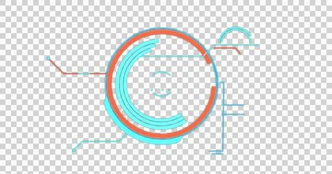 Image of scientific data processing over transparent background Ilustração Stock