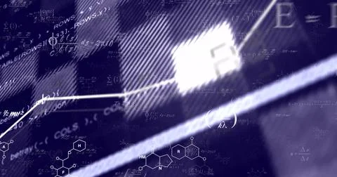 Image of scientific data processing over network of connections Illustrazione stock