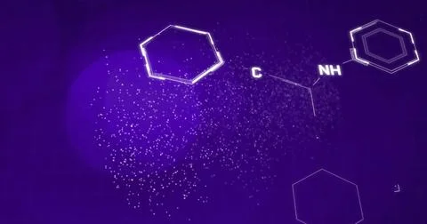 Image of scientific data processing over dna strand Stock Illustration