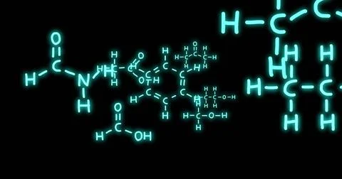 Image of scientific data processing over black background Foto stock