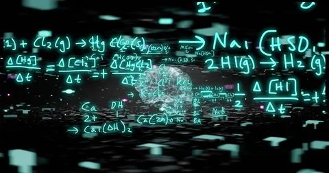 Image of scientific data processing over human brain 스톡 사진