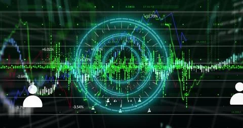Image of scope and data processing 库存插图