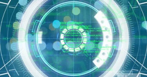 Image of scope scanning and data processing over road Ilustração Stock