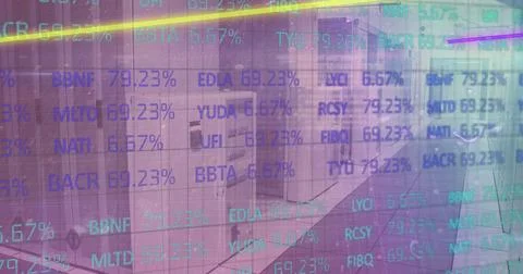 Image of scope scanning and data processing over computer servers Stockillustratie