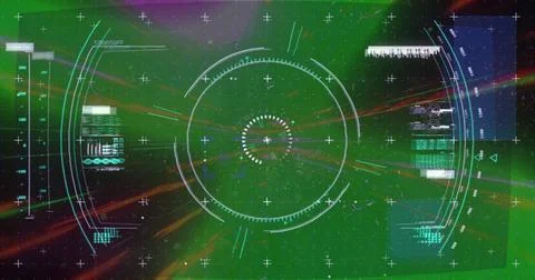 Image of scope scanning and data processing Illustrazione stock