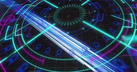 Image of scope scanning and data processing Illustrazione stock