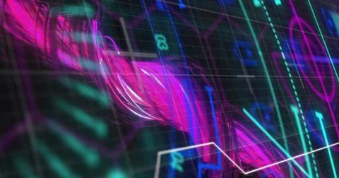 Image of scope scanning and data processing 스톡 일러스트