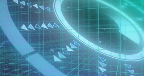 Image of scope scanning and data processing Foto stock