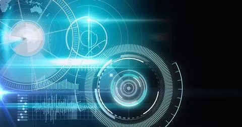 Image of scope scanning and data processing 스톡 사진