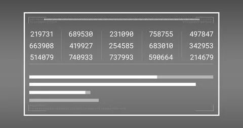 Image of scope scanning and data processing over grey background 写真素材
