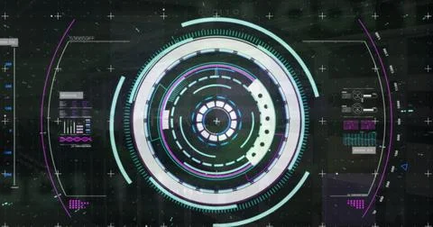 Image of scope scanning and digital data processing Stockillustratie