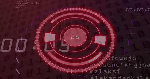 Image of scope scanning with data processing and qr code イラスト素材