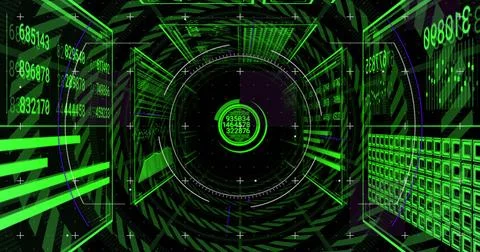 Image of scope scanning with digital data processing 스톡 일러스트