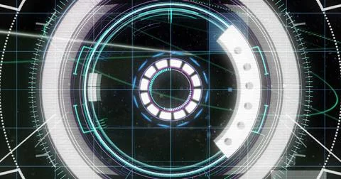 Image of scope scanning with digital data processing 스톡 일러스트