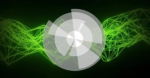 Image of scope scanning with network of connections Illustrazione stock