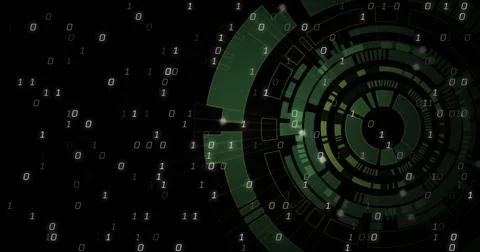 Image of scope scanning over binary coding Stock-Illustration