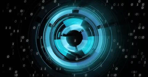 Image of scope scanning over binary coding Stock-Illustration