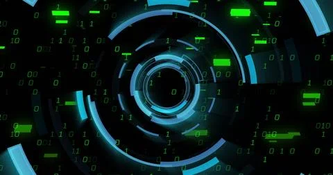 Image of scope scanning over binary coding Stock-Illustration