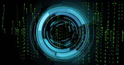 Image of scope scanning over binary coding Stock-Illustration