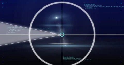 Image of scope scanning over data processing 스톡 일러스트