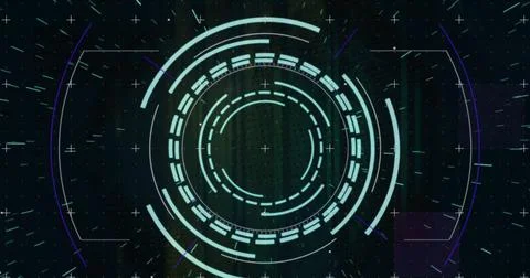 Image of scope scanning over shapes Stock Illustration