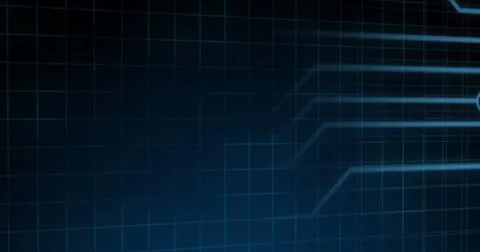 Image of scopes scanning, statistics recording and data processing over blue Illustrazione stock